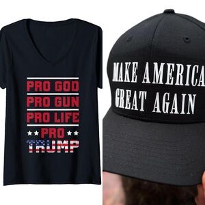 Black Graphic T-Shirt and Cap Set